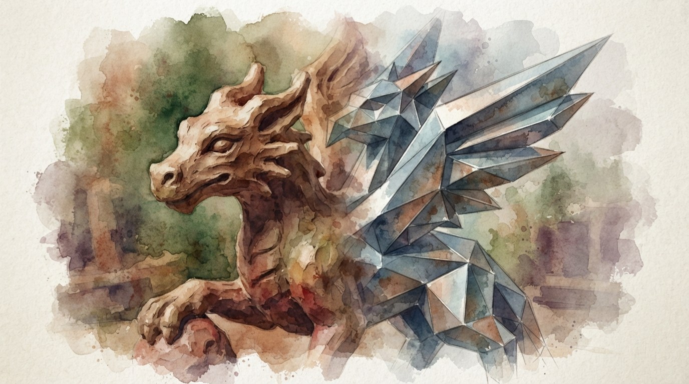 Split-screen view of a 3D sculpted fantasy creature head transitioning into a fully textured PBR asset within a real-time engine viewport.